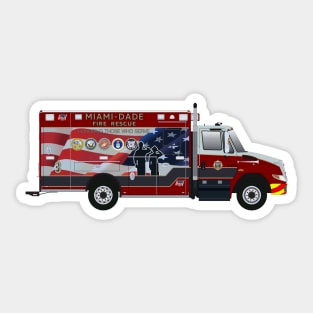 Miami Dade Rescue 3 - Lil Red Sticker